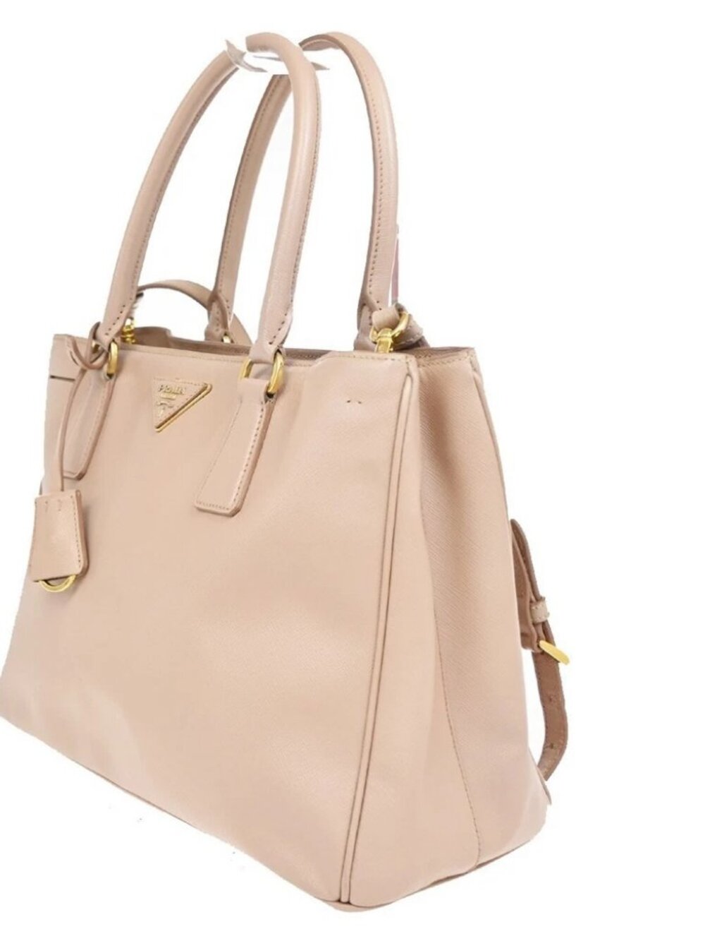 PRADA Logo 2Way Shoulder Hand Bag Saffiano Leather Pink GHW Italy 70KD974 - Picture 2 of 14